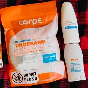 Antiperspirant Underarm Wipes - Orange and White